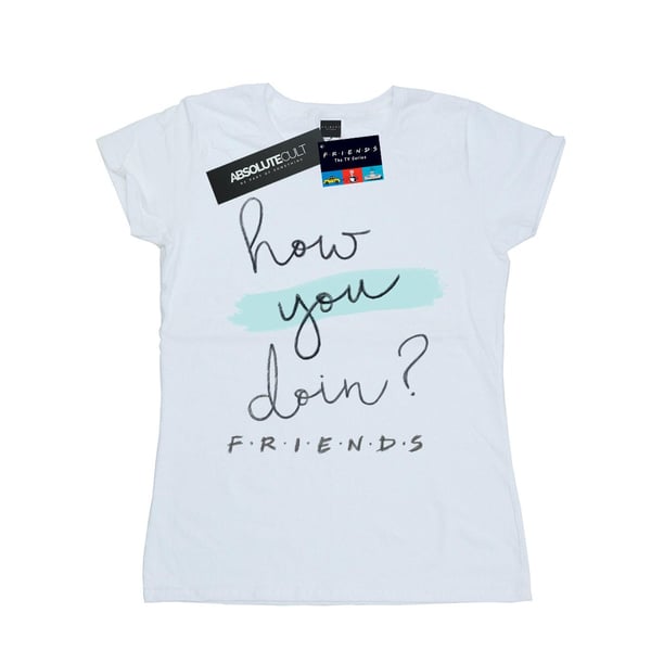 Friends Dam/Dam How You Doin? Handskriven T-shirt i Bomull