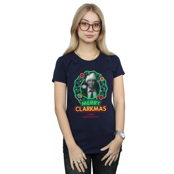 National Lampoon´s Christmas Vacation Womens/Ladies Greyscale Clarkmas Cotton T-Shirt