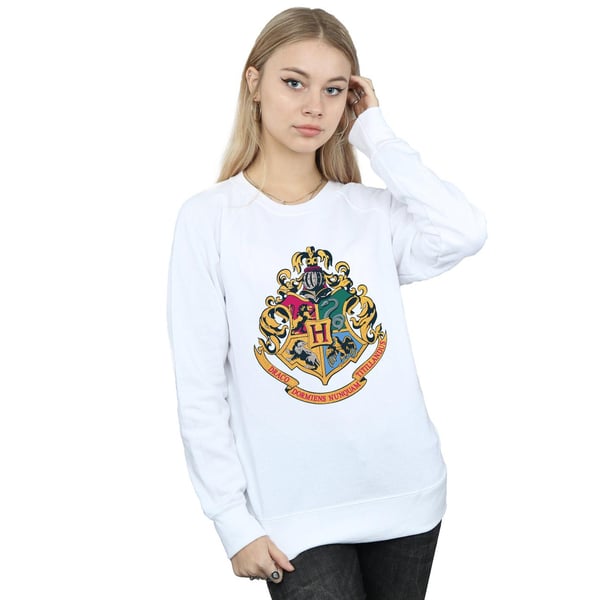 Harry Potter Womens/Ladies Hogwarts Crest Gold Ink Sweatshirt