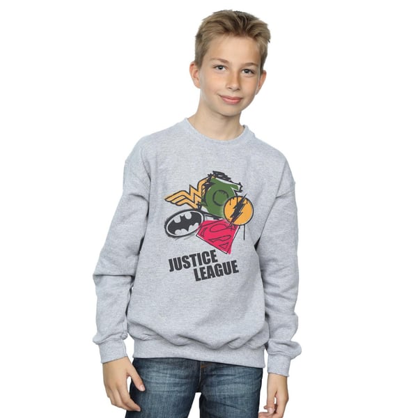 DC Comics Boys Justice League Spray Logos Sweatshirt