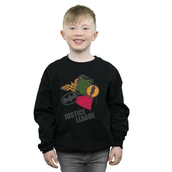 DC Comics Boys Justice League Spray Logos Sweatshirt