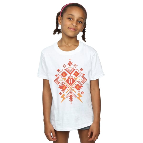 Harry Potter Girls Christmas Fair Isle Cotton T-Shirt
