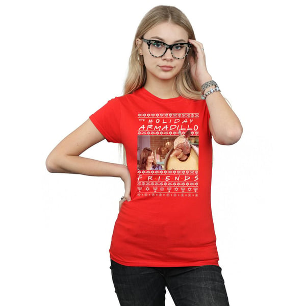 Friends Womens/Ladies Fair Isle Holiday Armadillo Cotton T-Shirt