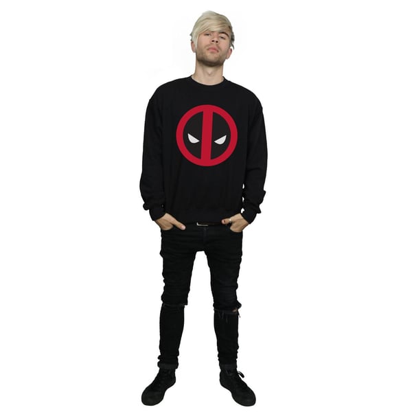 Marvel Herr Deadpool Stor Ren Logotyp Tröja