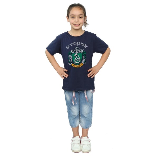 Harry Potter Girls Slytherin Crest Cotton T-Shirt