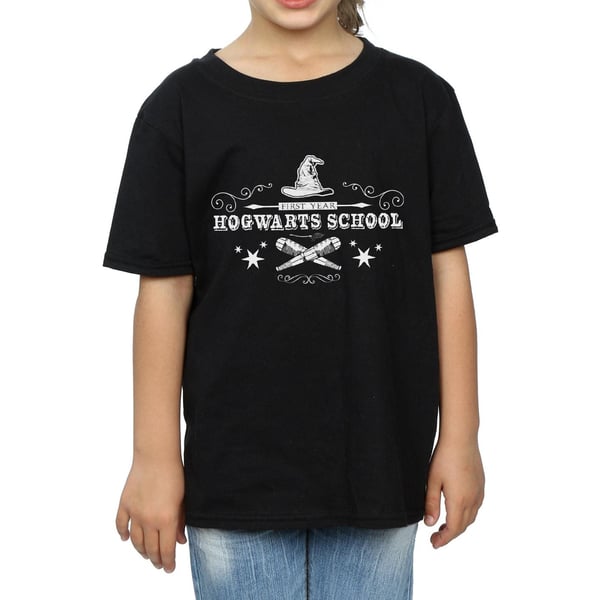 Harry Potter Girls Hogwarts First Year Cotton T-Shirt