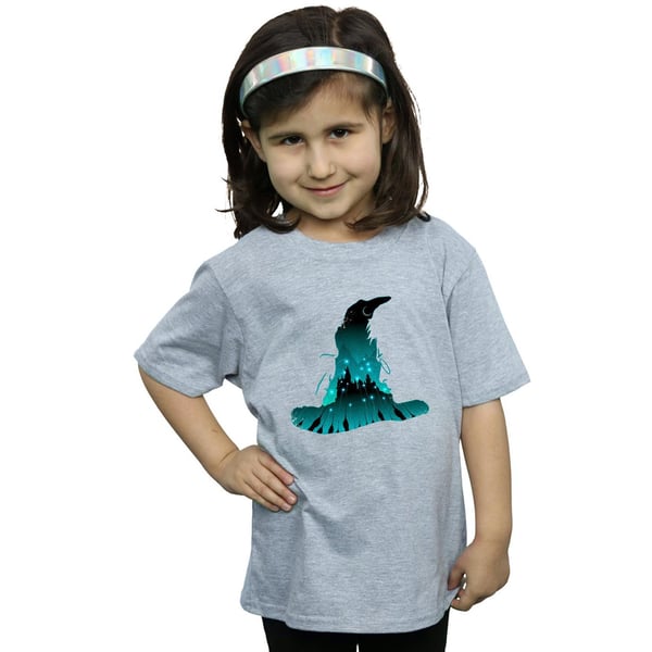 Harry Potter Girls Hogwarts Silhouette Cotton T-Shirt