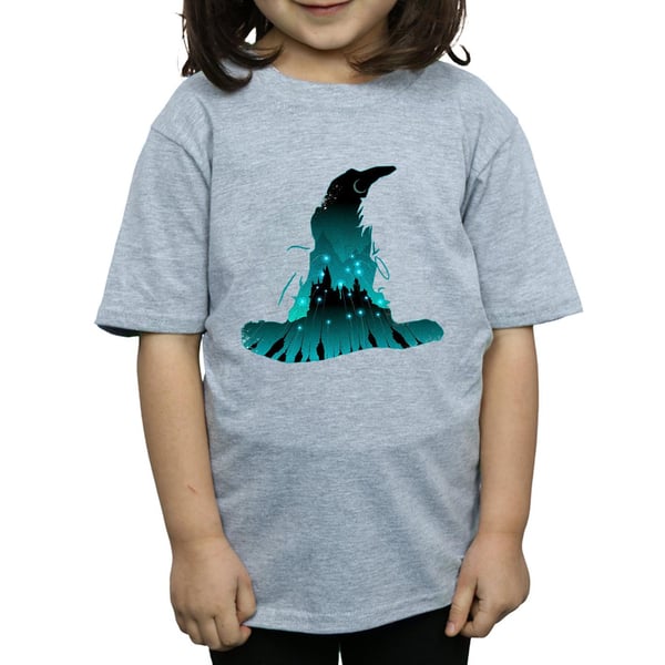 Harry Potter Girls Hogwarts Silhouette Cotton T-Shirt