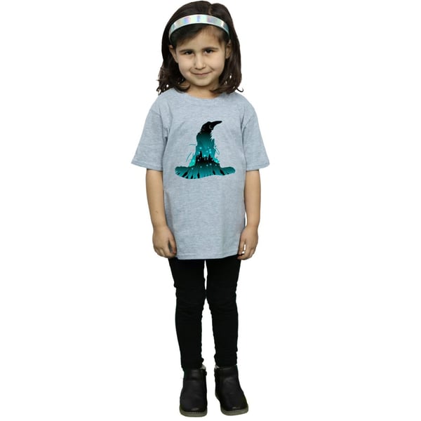 Harry Potter Girls Hogwarts Silhouette Cotton T-Shirt