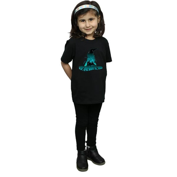 Harry Potter Girls Hogwarts Silhouette Cotton T-Shirt