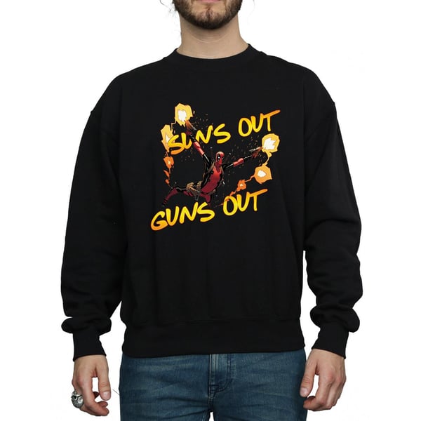 Marvel Mens Deadpool Sun´s Out Guns Out Sweatshirt