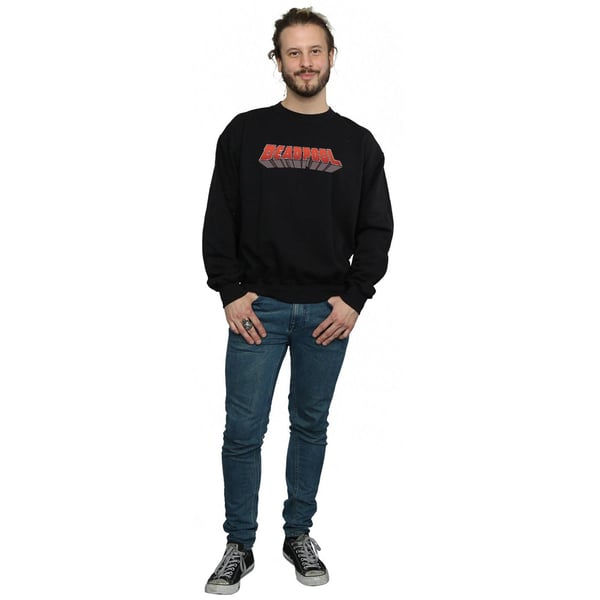 Marvel Herr Deadpool Text Logotyp Tröja