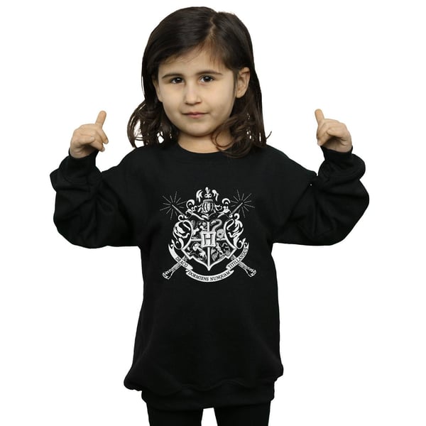 Harry Potter Girls Hogwarts Crest Wands Sweatshirt