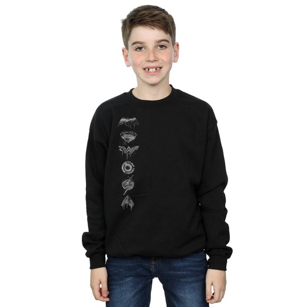 DC Comics Boys Justice League Movie Sprayed Emblems Sweatshirt