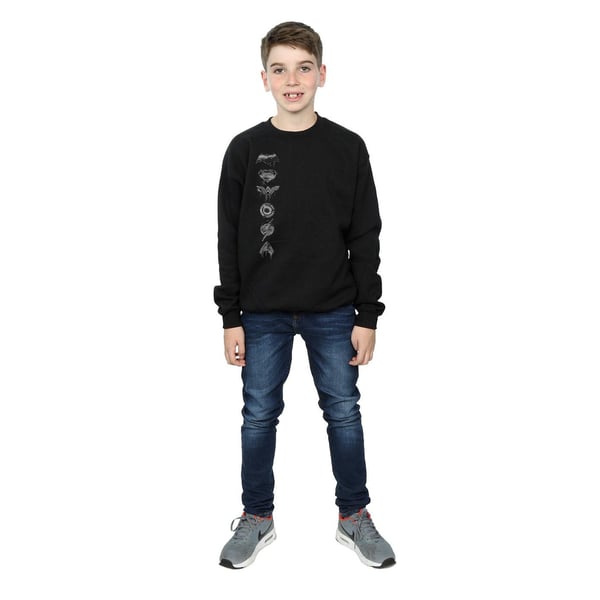 DC Comics Boys Justice League Movie Sprayed Emblems Sweatshirt