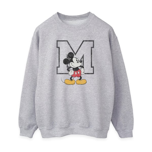Disney Womens/Ladies Classic M Mickey Mouse Sweatshirt
