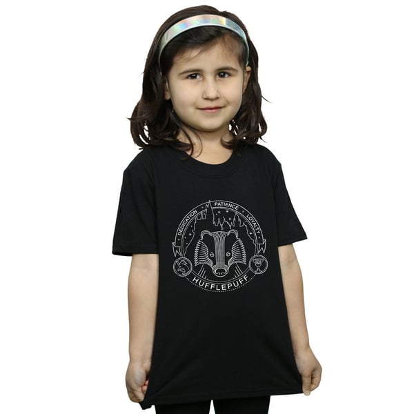 Harry Potter Girls Hufflepuff Seal Cotton T-Shirt