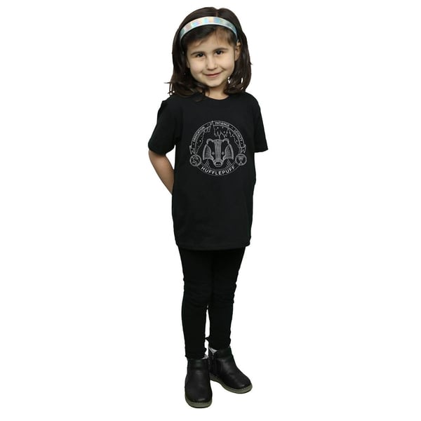Harry Potter Girls Hufflepuff Seal Cotton T-Shirt