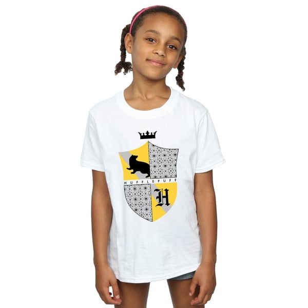 Harry Potter Girls Hufflepuff Shield Cotton T-Shirt