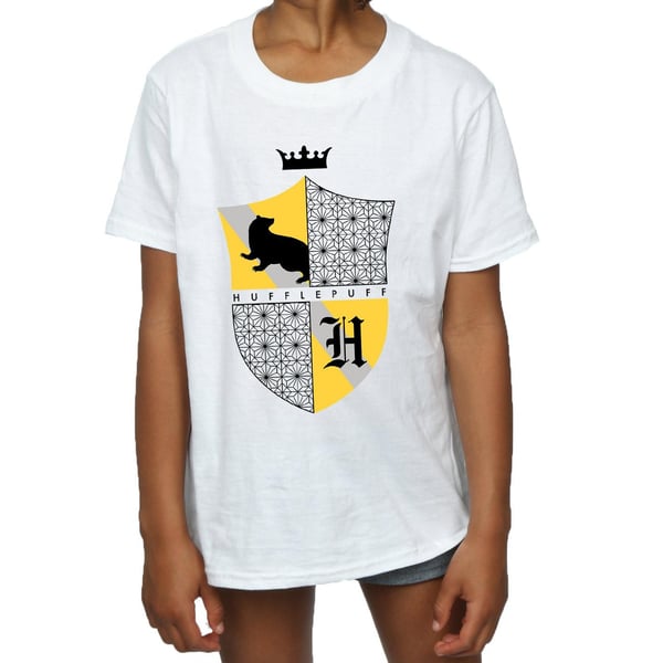 Harry Potter Girls Hufflepuff Shield Cotton T-Shirt