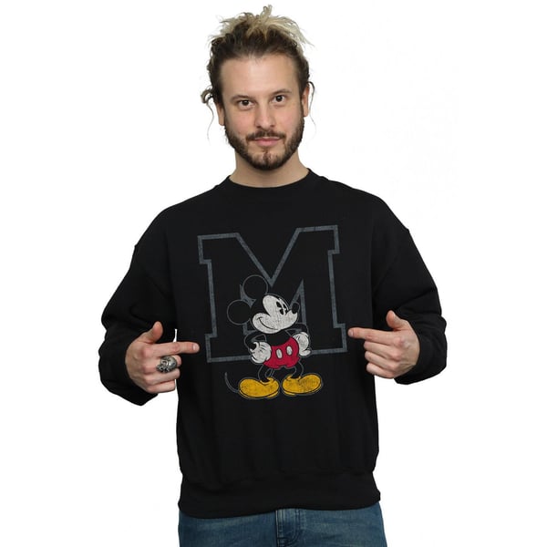 Disney Mens Classic M Mickey Mouse Sweatshirt