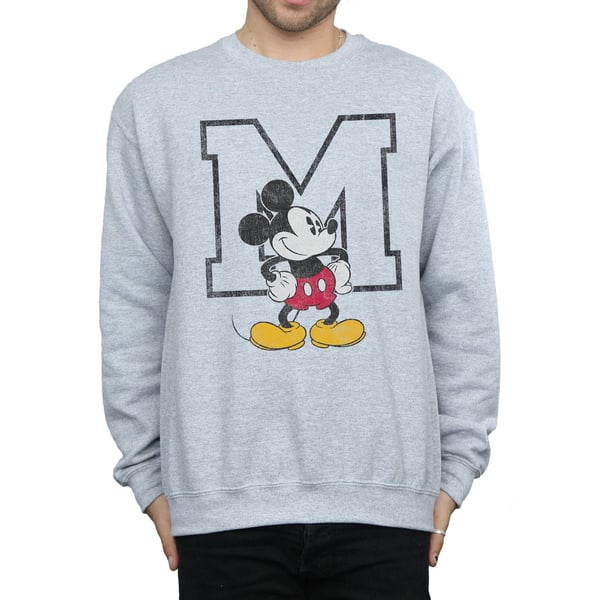 Disney Mens Classic M Mickey Mouse Sweatshirt