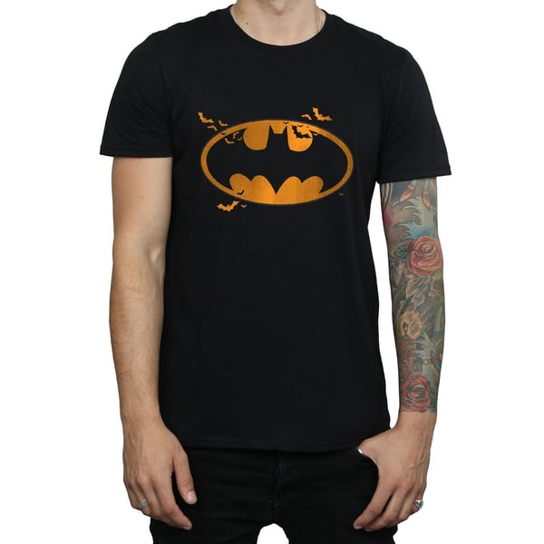 DC Comics Mens Batman Halloween Logo T-Shirt