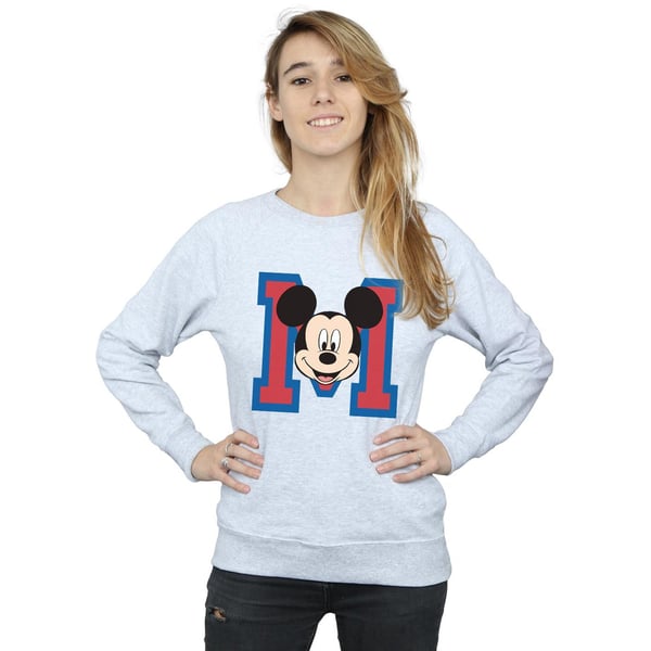 Disney Womens/Ladies M Mickey Mouse Face Sweatshirt