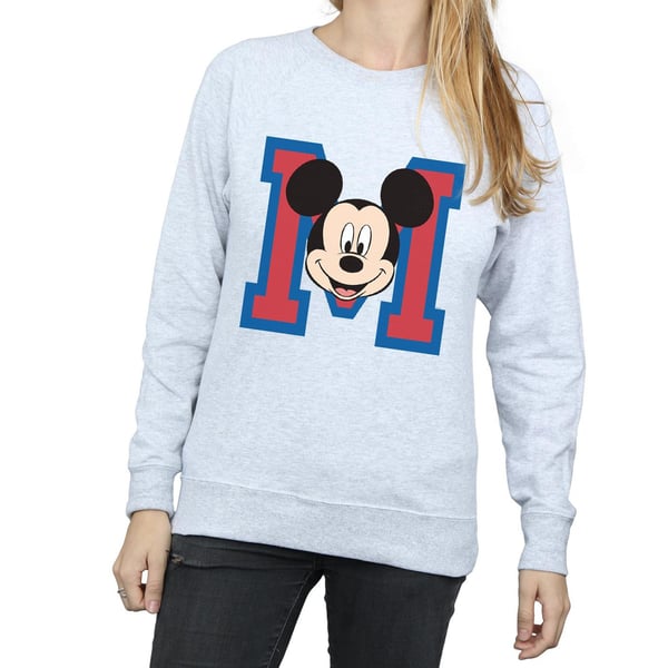 Disney Womens/Ladies M Mickey Mouse Face Sweatshirt