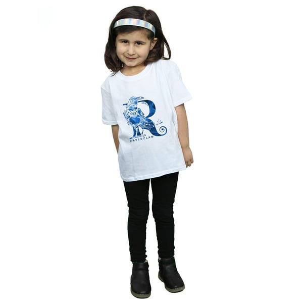 Harry Potter Girls Ravenclaw Raven Cotton T-Shirt