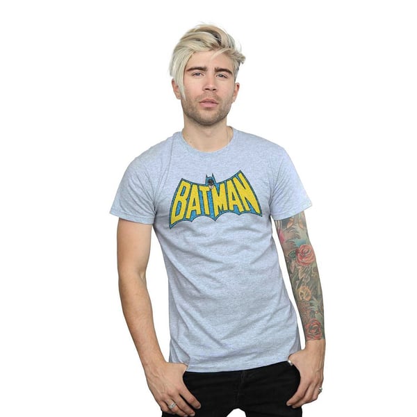 DC Comics Miesten Batman Crackle Logo T-paita