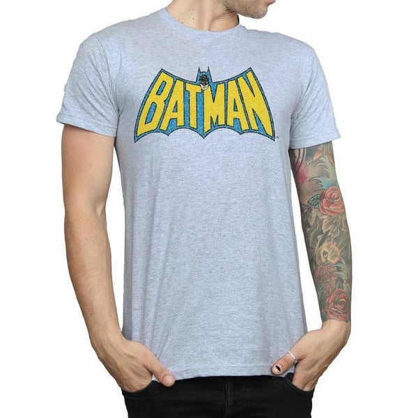 DC Comics Miesten Batman Crackle Logo T-paita