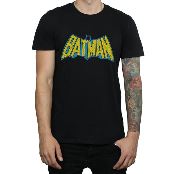 DC Comics Miesten Batman Crackle Logo T-paita