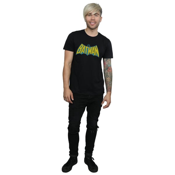 DC Comics Miesten Batman Crackle Logo T-paita