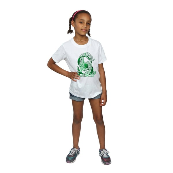 Harry Potter Girls Slytherin Snake Cotton T-Shirt