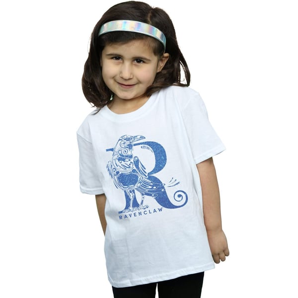 Harry Potter Girls Ravenclaw Glitter Cotton T-Shirt