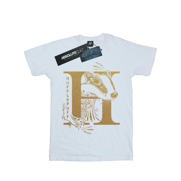 Harry Potter Girls Hufflepuff Glitter Cotton T-Shirt