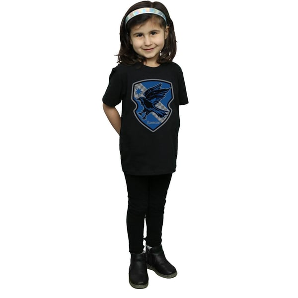 Harry Potter Girls Ravenclaw Crest Flat Cotton T-Shirt