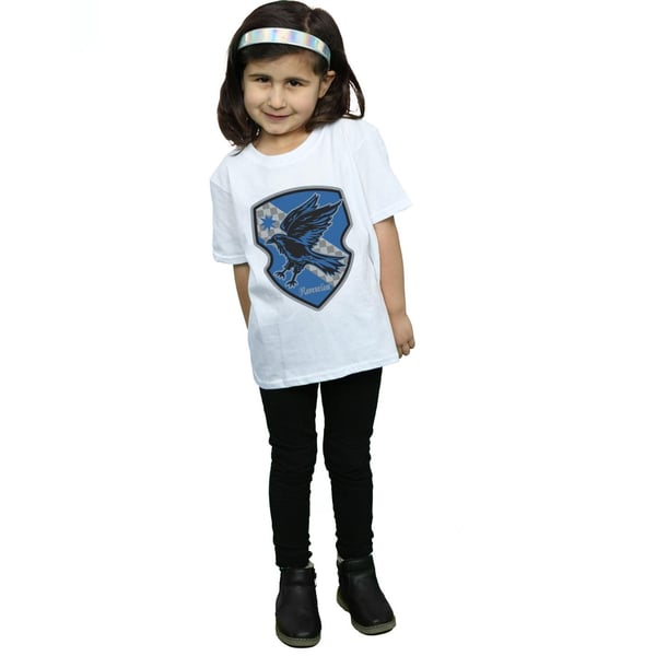 Harry Potter Girls Ravenclaw Crest Flat Cotton T-Shirt