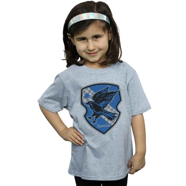 Harry Potter Girls Ravenclaw Crest Flat Cotton T-Shirt