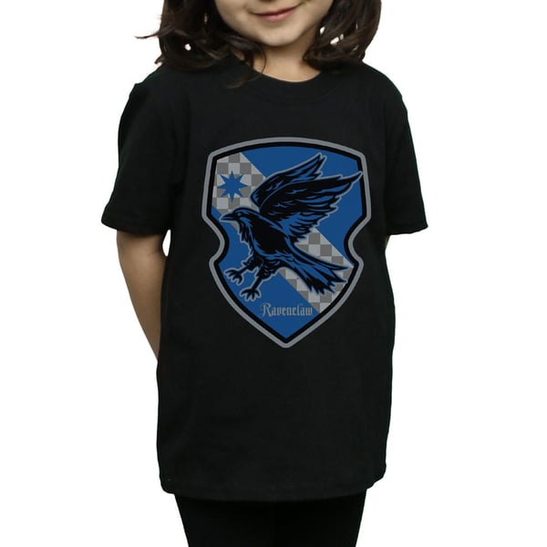 Harry Potter Girls Ravenclaw Crest Flat Cotton T-Shirt
