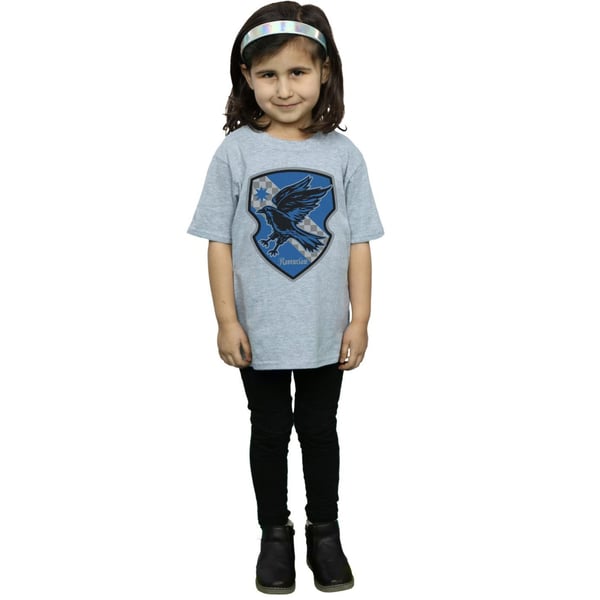 Harry Potter Girls Ravenclaw Crest Flat Cotton T-Shirt