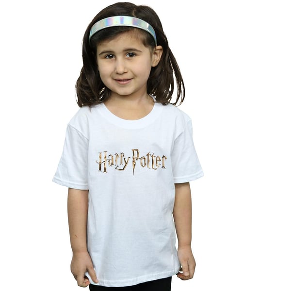 Harry Potter Girls Full Colour Logo Cotton T-Shirt