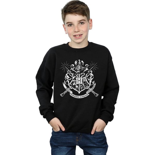 Harry Potter Boys Hogwarts Crest Wands Sweatshirt