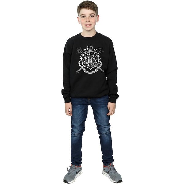Harry Potter Boys Hogwarts Crest Wands Sweatshirt