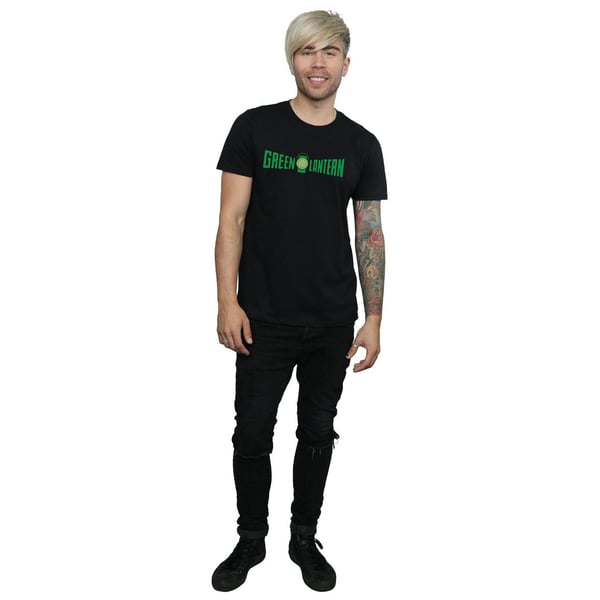 DC Comics Mens Green Lantern Text Logo T-Shirt