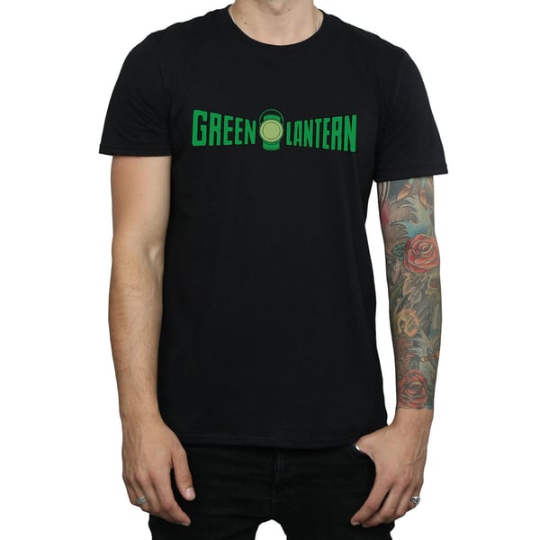 DC Comics Mens Green Lantern Text Logo T-Shirt