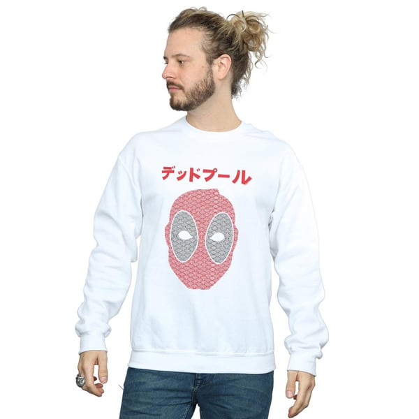Marvel Mens Deadpool Japanese Seigaiha Head Sweatshirt