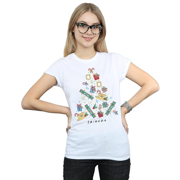 Friends Womens/Ladies Christmas Tree Cotton T-Shirt