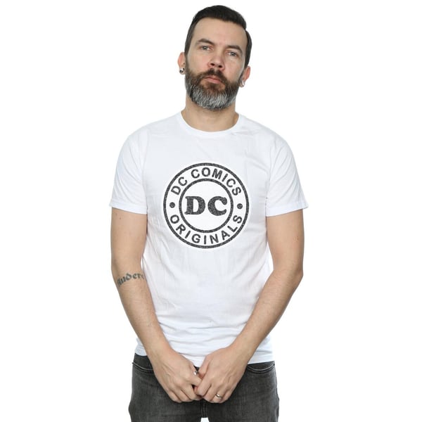 DC Comics Mens DC Originals Crackle Logo T-Shirt